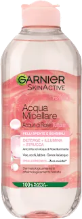 Acqua micellare SKINACTIVE illuminante acqua di rose Tutto in 1 pelli spente e sensibili, 400 ml