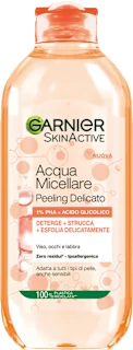 Acqua micellare SKINACTIVE peeling delicato PHA + Acido Glicolico, 400 ml