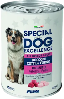 Alimento umido per cani adulti vitello e pollo, 400 g