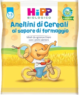 Anellini di cereali al sapore di formaggio, 25 g