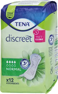 Assorbenti discreet normal per incontinenza, 12 pz