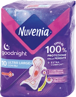 Assorbenti goodnight ultra large+ con ali, 10 pz