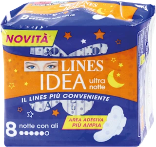 Assorbenti Idea Ultra notte con ali, 8 pz