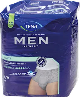 Assorbenti per incontinenza MEN ACTIVE FIT taglia S/M, 9 pz