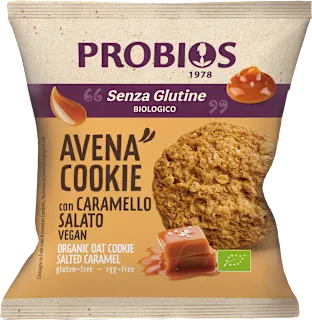 Avena cookie con caramello salato senza glutine, 40 g