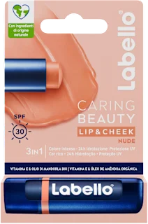 Balsamo labbra e guance colorato Caring Beauty Nude SPF 30, 4,8 g