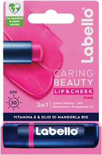 Balsamo labbra e guance colorato Caring Beauty Pink SPF 30, 4,8 g