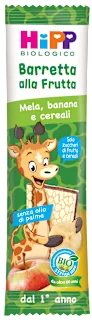 Barretta alla frutta con mela, banana e cereali, 23 g