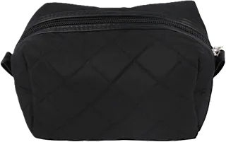 Beauty case nero trapuntato, 1 pz