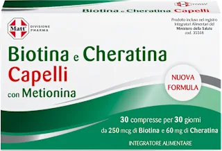 Biotina e cheratina capelli, 30 pz