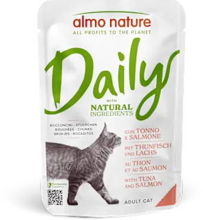 Bocconcini per gatti Daily con tonno e salmone, 70 g