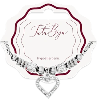 Bracciale Heart argento, 1pz