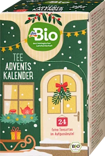 Calendario dell'Avvento con selezione di tè e tisane Bio raffinate, 1 pz