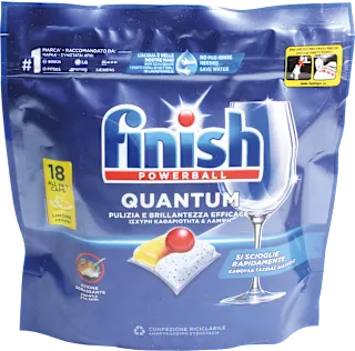 Caps per lavastoviglie Quantum All in 1 al limone, 18 pz