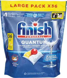 Caps per lavastoviglie Quantum All in 1 al limone, 36 pz