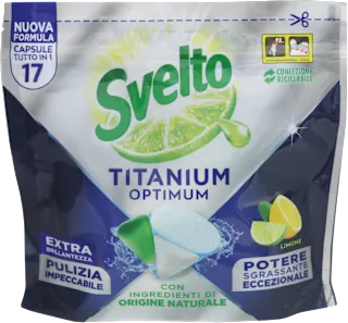 Caps per lavastoviglie Titanium Optimum al limone, 17 pz