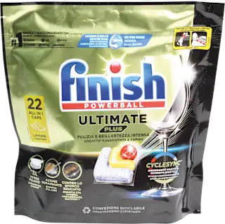 Caps per lavastoviglie Ultimate Plus All in 1 Lemon, 22 pz