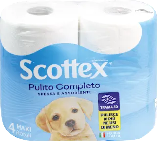 Carta igienica Pulito Completo 2 veli, 4 pz