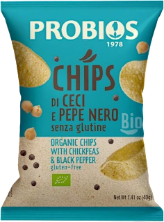 Chips di ceci e pepe nero, 40 g