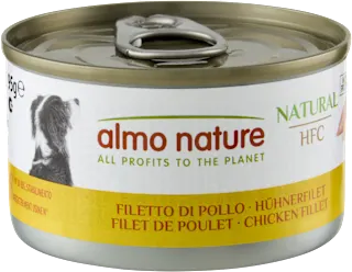 Cibo per cani HFC Natural con filetto di pollo, 95 g