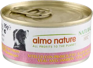 Cibo per cani HFC Natural vitello con prosciutto, 95 g
