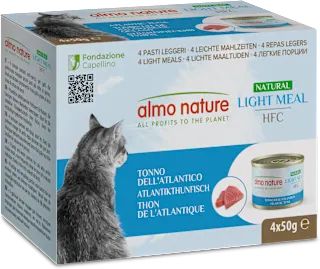 Cibo per gatti HFC Light Meal Natural con tonno dell'Atlantico, 200 g