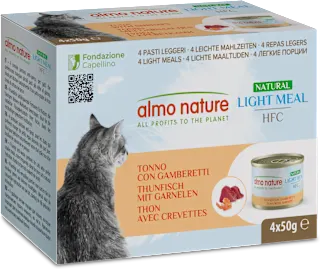 Cibo per gatti HFC Light Meal Natural tonno con gamberetti, 200 g