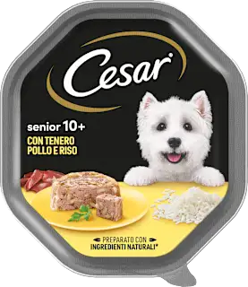 Cibo umido con pollo e riso per cane senior 10+, 150 g