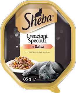Cibo umido per gatti in salsa con tacchino, pollo e verdure Creazioni Speciali, 85 g