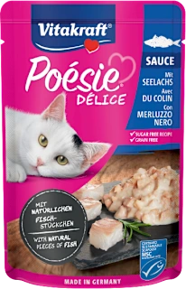 Cibo umido per gatti Poesie Delice con merluzzo nero, 85 g