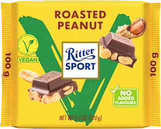 Cioccolato Vegan con arachidi tostate e salate, 100 g