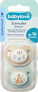 Ciuccio anatomico in silicone dal 16° mese assort., 2 pz