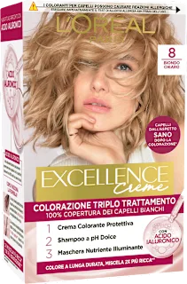 Colorazione permanente biondo chiaro 8, 1 pz