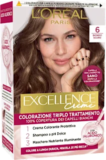 Colorazione permanente biondo scuro 6, 1 pz