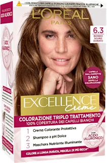 Colorazione permanente biondo scuro dorato 6.30, 1 pz