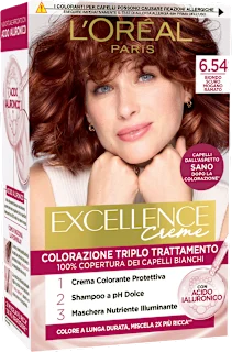 Colorazione permanente biondo scuro mogano ramato 6.54, 1 pz