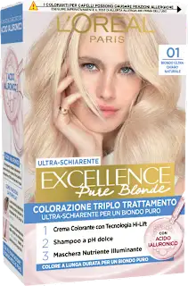Colorazione permanente biondo ultra chiaro naturale 01, 1 pz