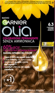 Colorazione Permanente Castano Chiaro Dorato 6.3, 1 pz