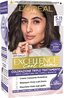 Colorazione permanente Cool Creme castano chiaro ultra freddo 5.11, 1 pz