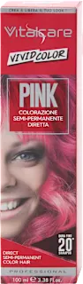 Colorazione semi-permanente diretta Pink Vivid Color, 100 ml