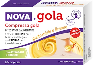 Compresse Nova gola miele e limone, 28 g