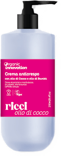 Crema anticrespo ricci con olio di cocco e bambù, 250 ml