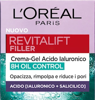 Crema gel 8H Oil Control Revitalift Filler con Acido Ialuronico, 50 ml