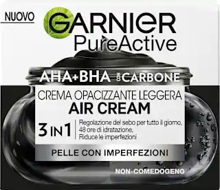 Crema gel PureActive opacizzante leggera con carbone e AHA+BHA, 50 ml