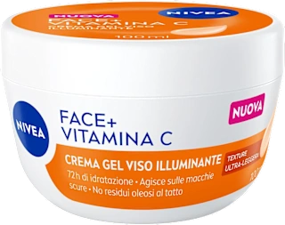 Crema gel viso illuminante FACE + VITAMINA C, 100 ml