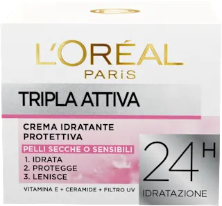 Crema idratante protettiva Tripla Attiva pelli secche o sensibili, 50 ml