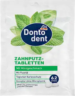 Dentifricio in pastiglie al sapore di menta, 20 g