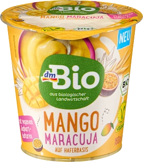 Dessert vegetale con mango, maracuja e base di avena, 160 g