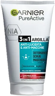 Detergente PureActive 3in1 anti-lucido e anti-macchie argilla e niacinamide, 150 ml