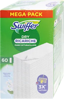 Dry refills panni per pavimenti, 60 pz